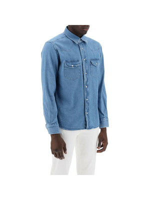 Washed Indigo Denim Western Shirt TOM FORD JOHN JULIA.