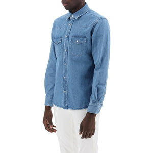 Washed Indigo Denim Western Shirt TOM FORD JOHN JULIA.