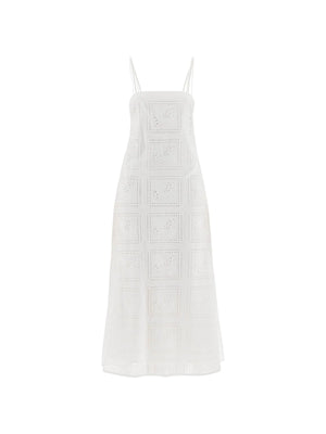 Cotton Lace Midi Dress - Women > Clothing > Dresses > Midi