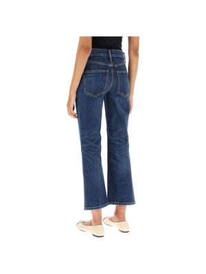 Cropped Flared Denim Jeans-Tory Burch-JOHN JULIA