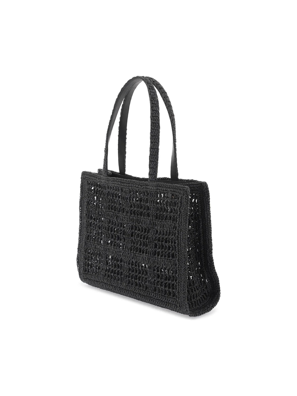 Ella Crochet Raffia Tote Bag