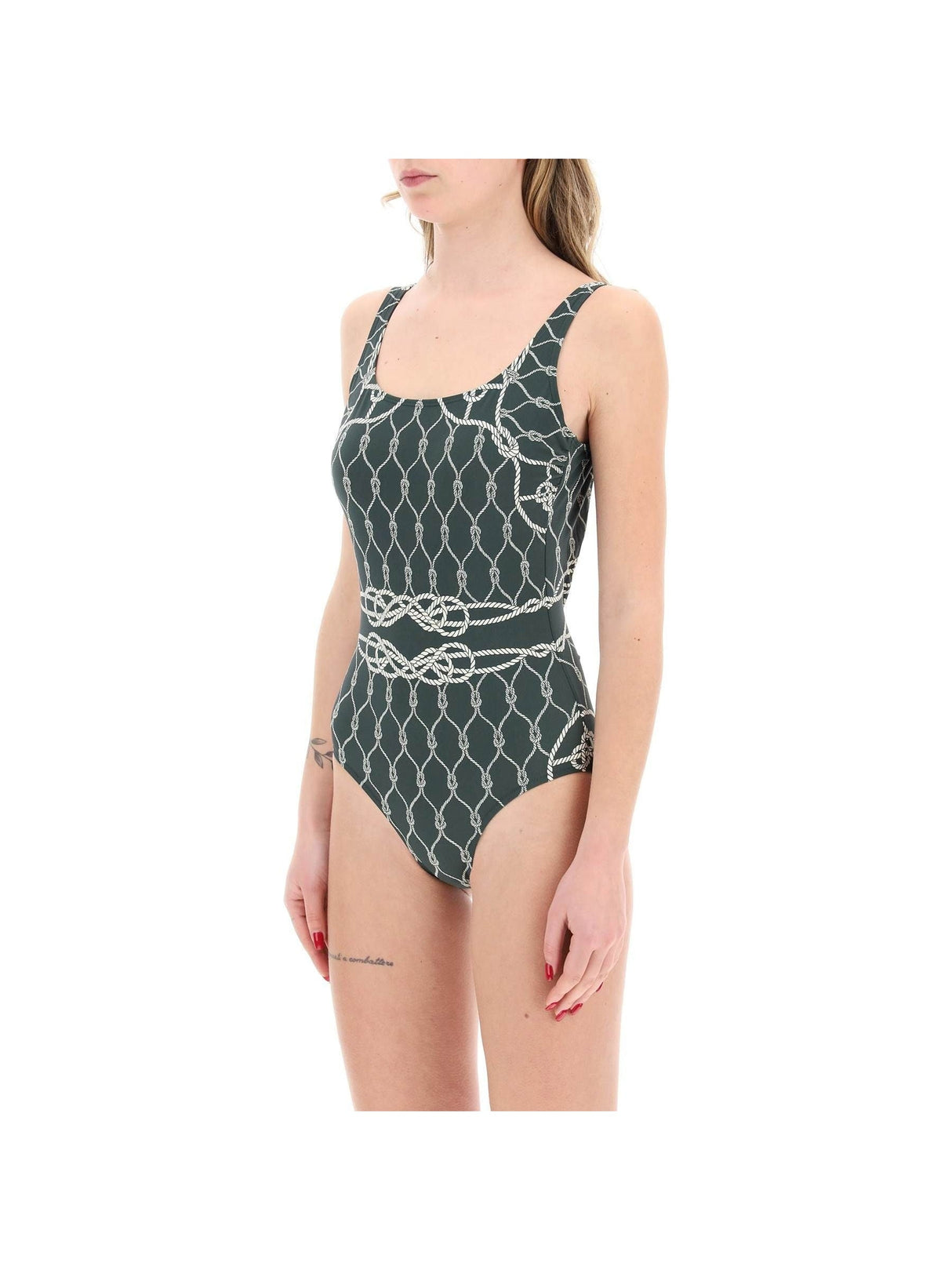 Floreale Knot Print One-Piece Swimsuit