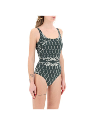 Floreale Knot Print One-Piece Swimsuit