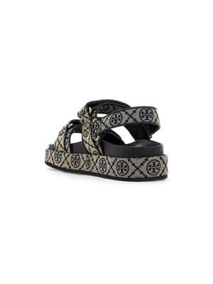 Kira T Monogram Sandals