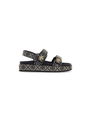 Kira T Monogram Sandals