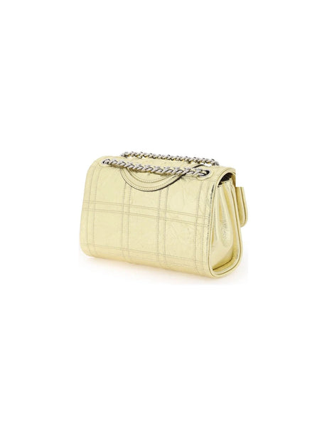 Laminated Nappa Leather Fleming Small Shoulder Bag