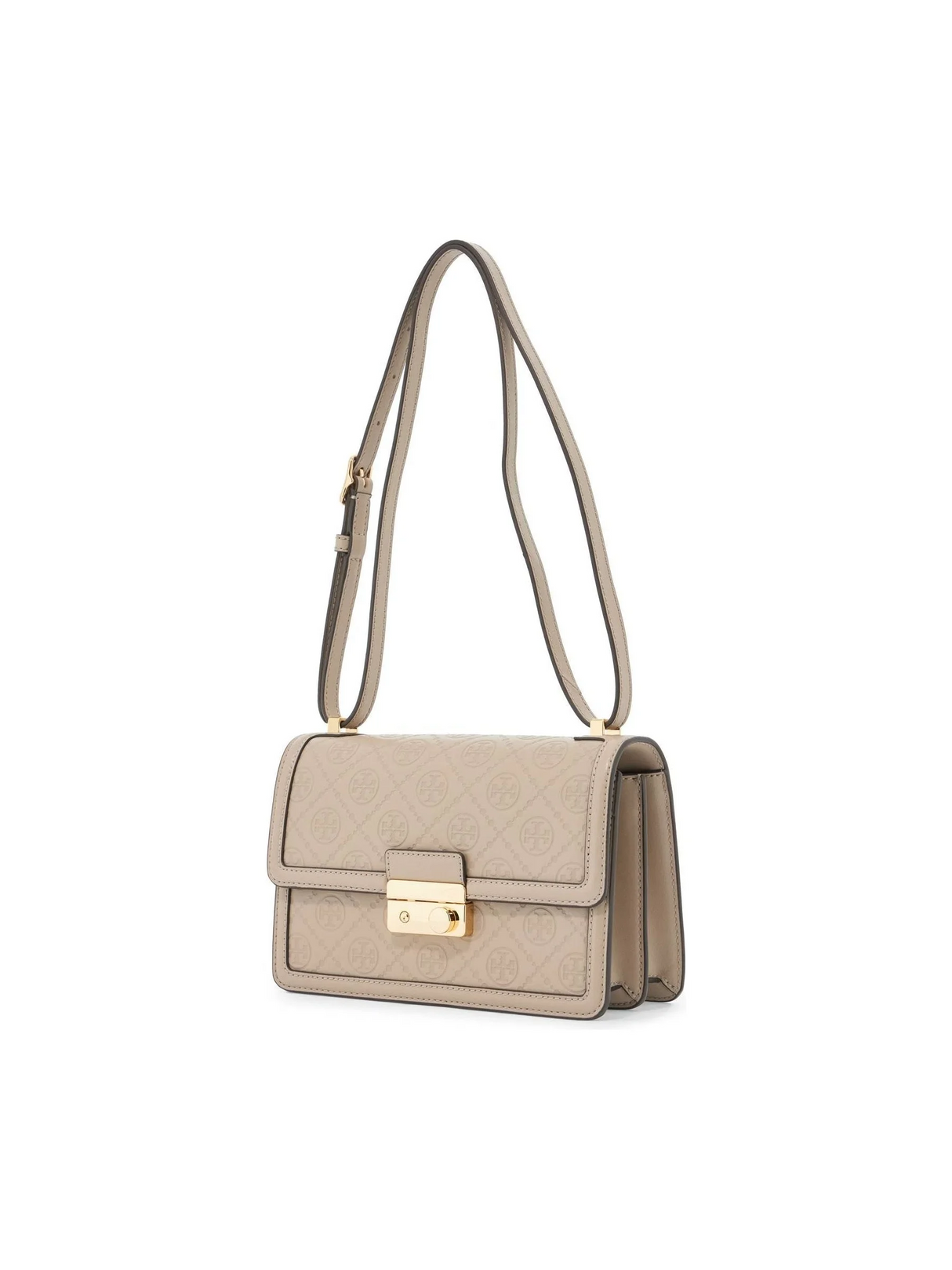 Leather T Monogram Shoulder Bag - OS - Women > Bags > Crossbody and Shoulder bags