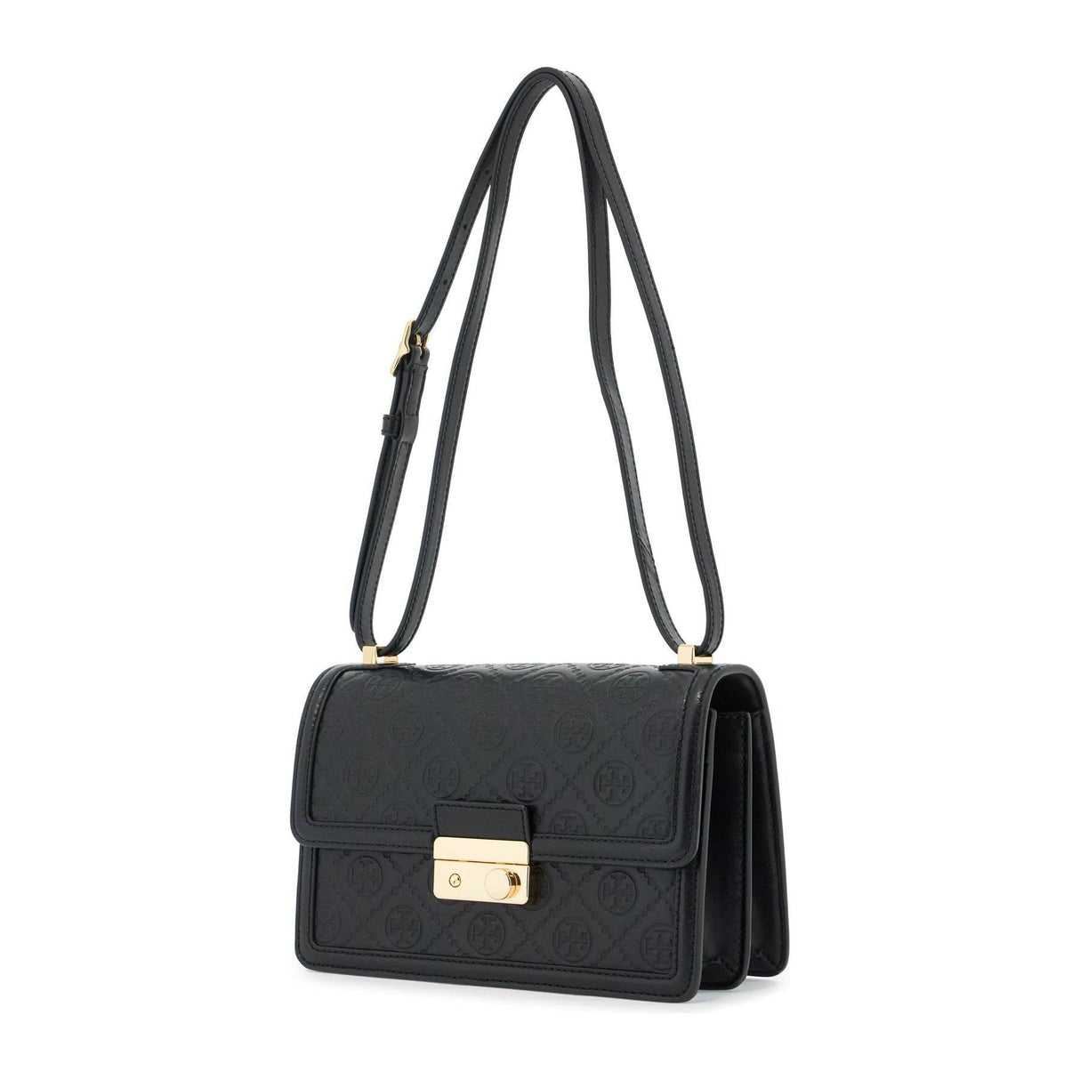 Leather T Monogram Shoulder Bag - OS - Women > Bags > Crossbody and Shoulder bags