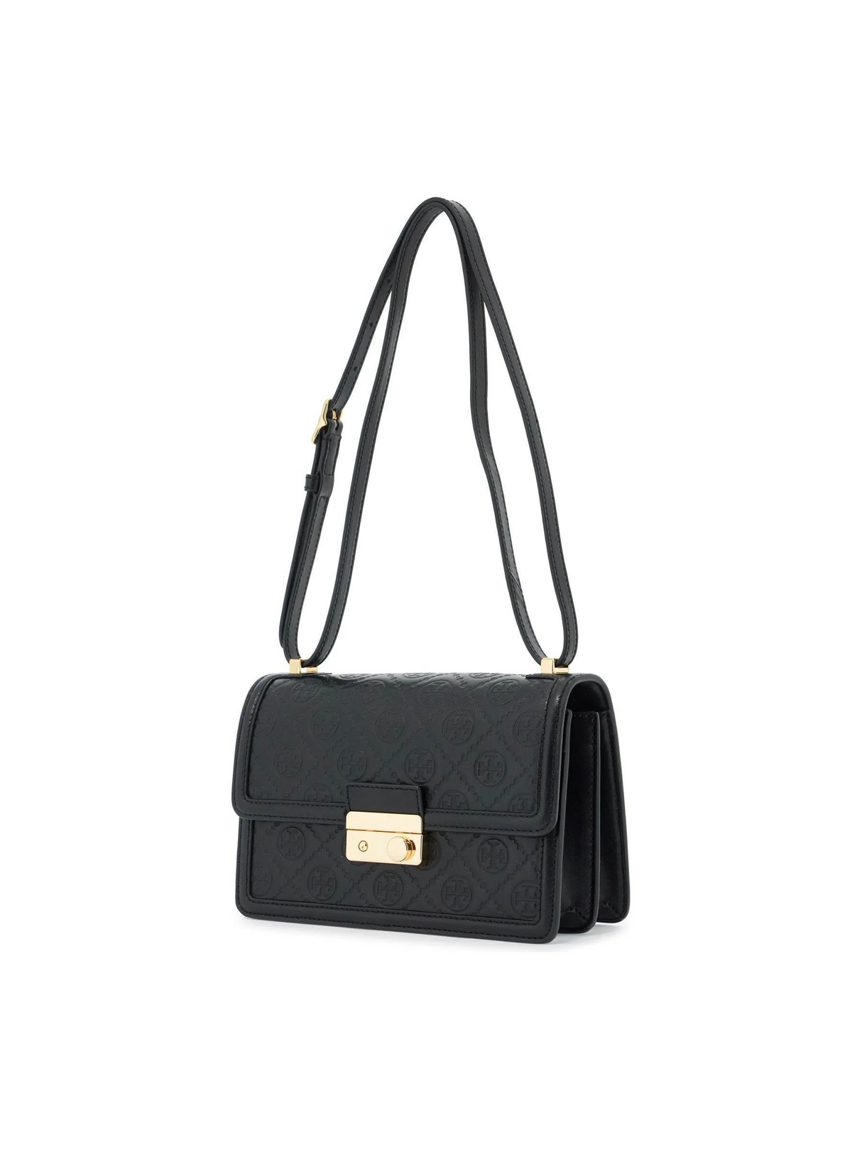 Leather T Monogram Shoulder Bag - OS - Women > Bags > Crossbody and Shoulder bags