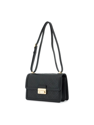 Leather T Monogram Shoulder Bag - OS - Women > Bags > Crossbody and Shoulder bags