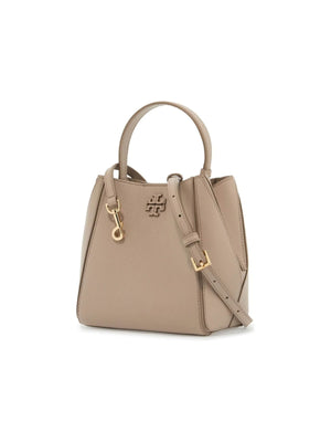 McGraw Grained Leather Bucket Bag