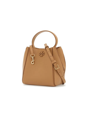 TORY BURCH-McGraw Grained Leather Bucket Bag-JOHN JULIA