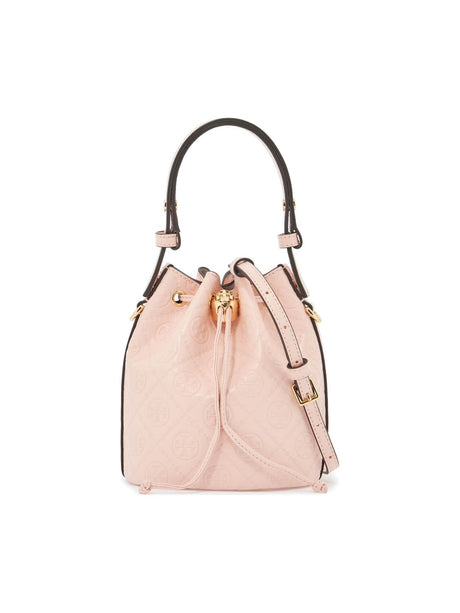 Mini T Monogram Leather Bucket Bag