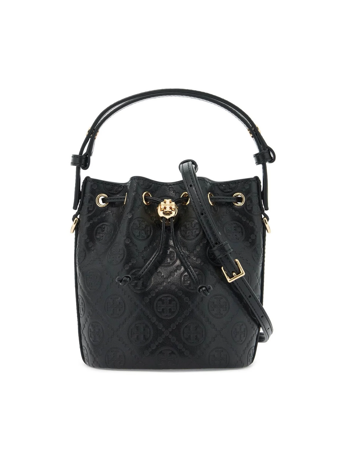 Mini T Monogram Leather Bucket Bag