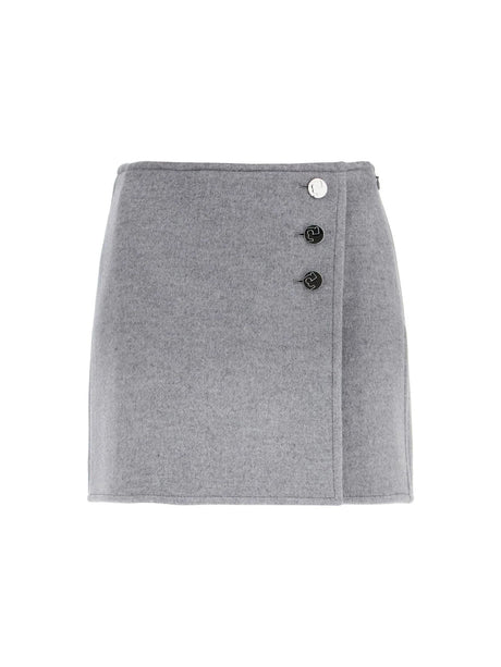 Mini T Monogram Wool Skirt-Tory Burch-JOHN JULIA