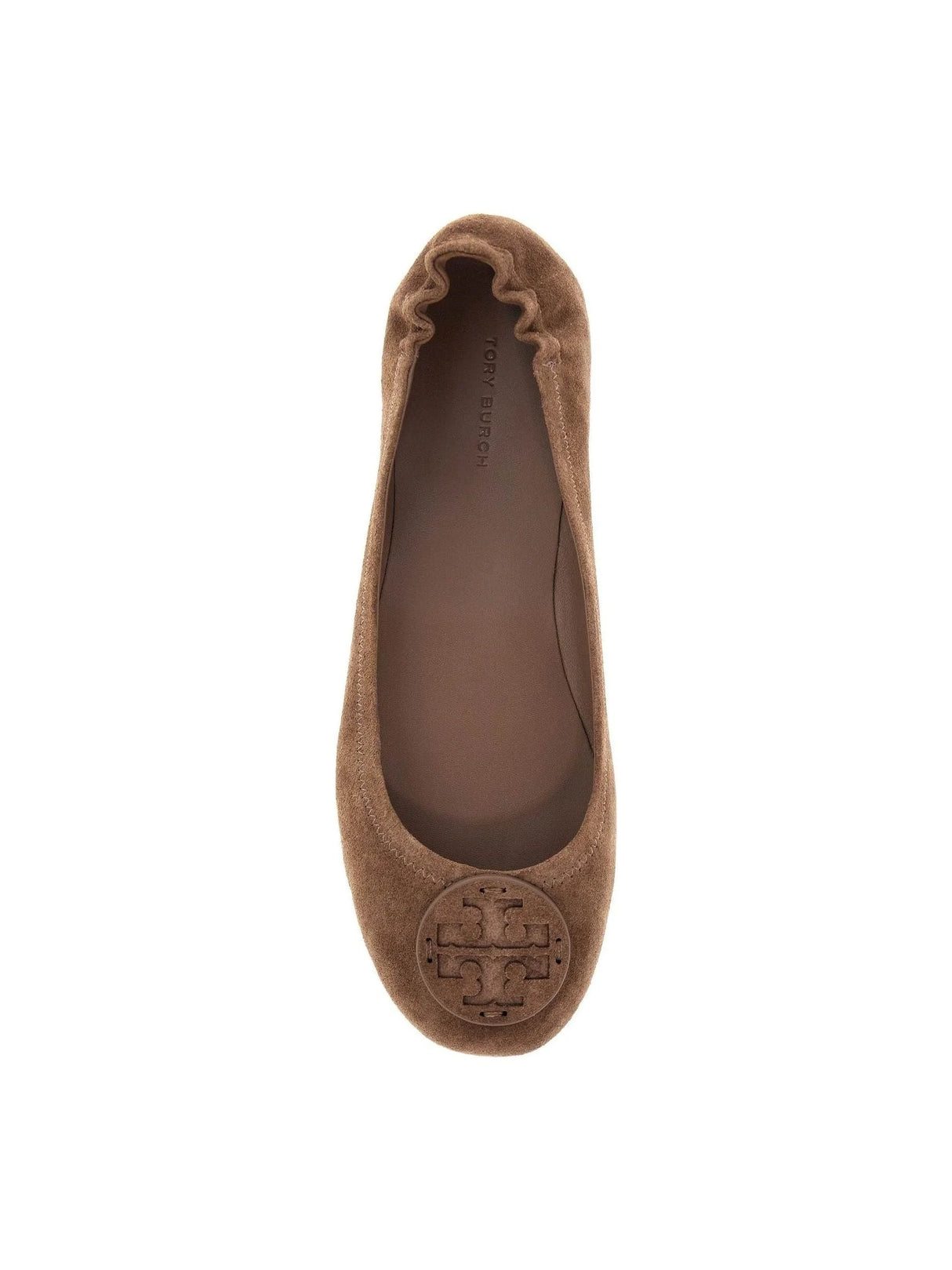 TORY BURCH-Suede Minnie Travel Ballet Flats-JOHN JULIA