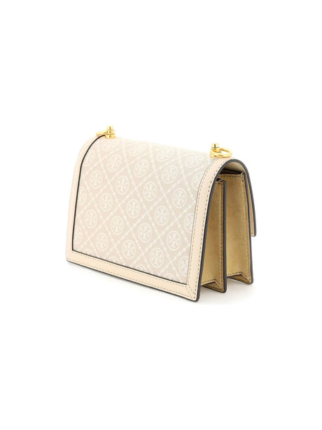 T Monogram Jacquard Shoulder Bag