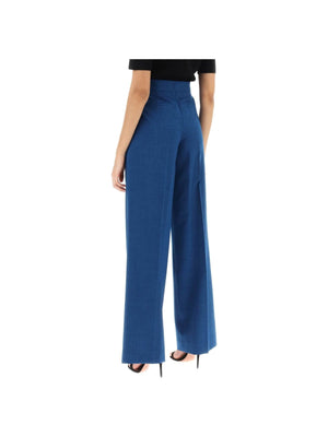 Techno Gabardine Wide Leg Pants