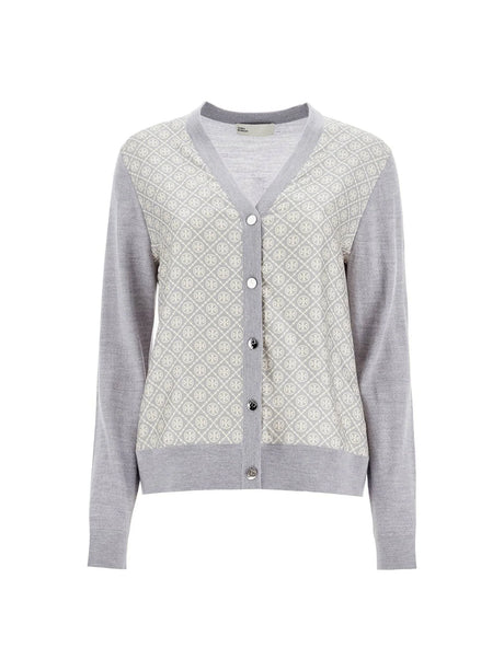 Cable Knit Wool Cardigan-Tory Burch-JOHN JULIA