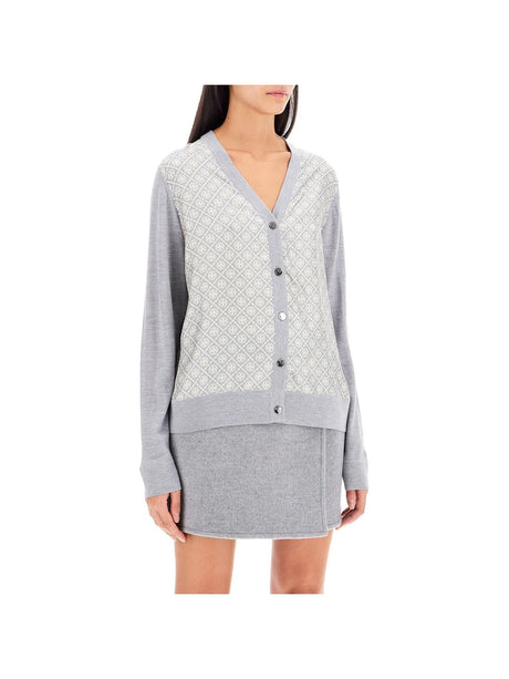 Cable Knit Wool Cardigan-Tory Burch-JOHN JULIA