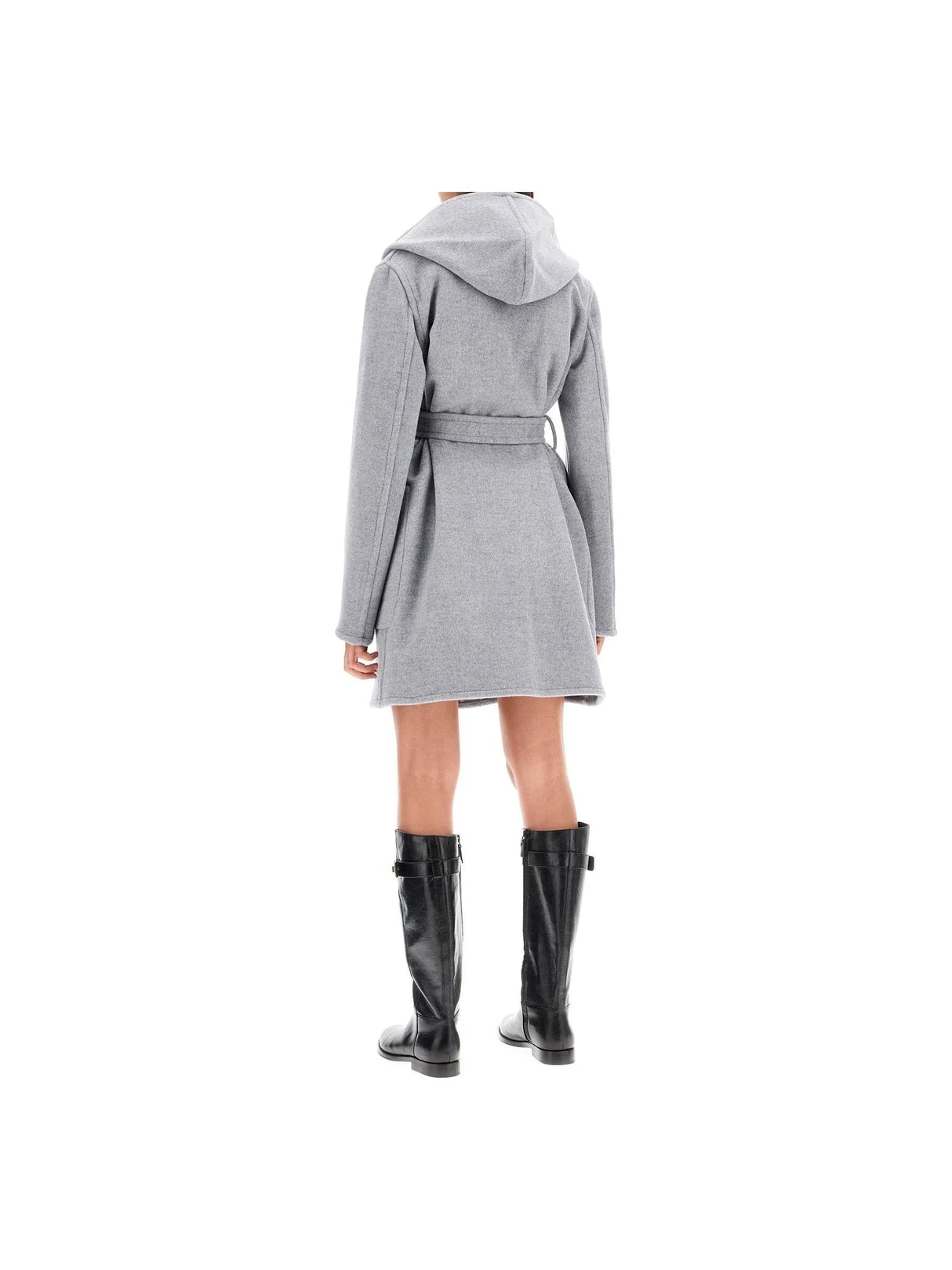 Hooded Wool Mid-Length Coat-Tory Burch-JOHN JULIA