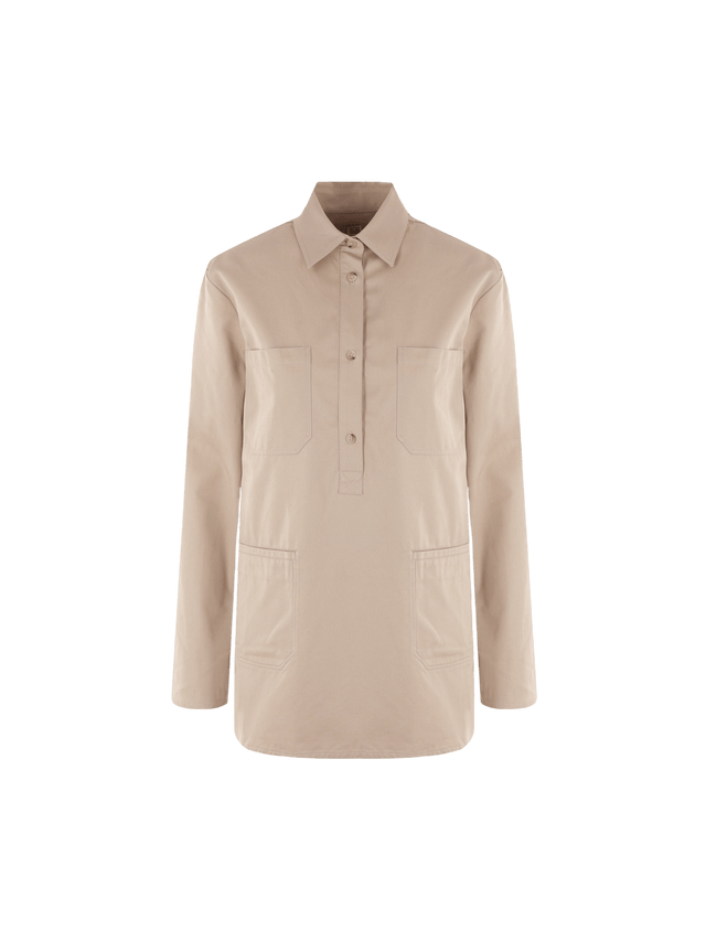 Organic Cotton Twill Shirt-TOTEME-JOHN JULIA