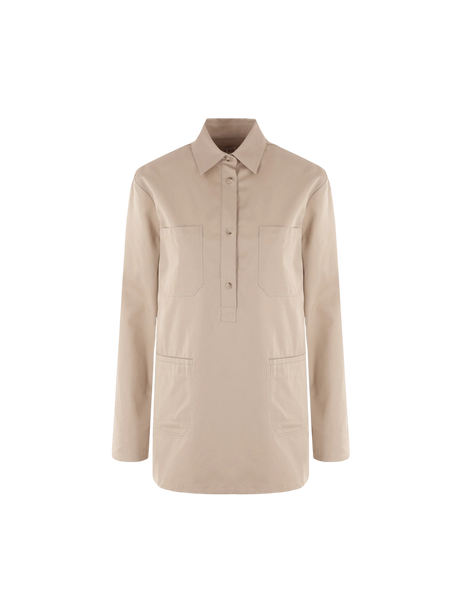 Organic Cotton Twill Shirt-TOTEME-JOHN JULIA