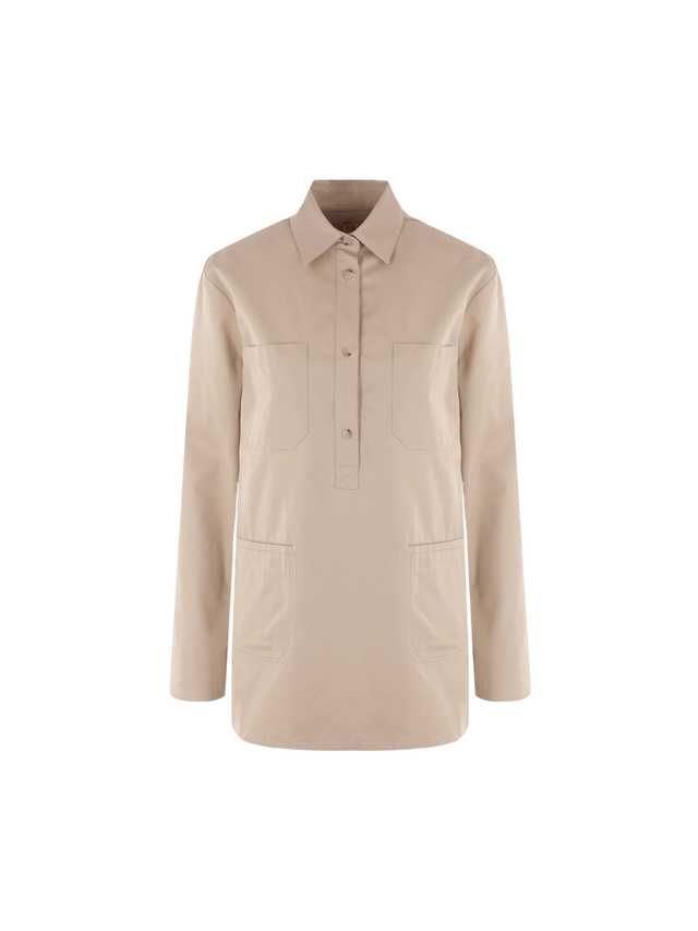 Organic Cotton Twill Shirt-TOTEME-JOHN JULIA