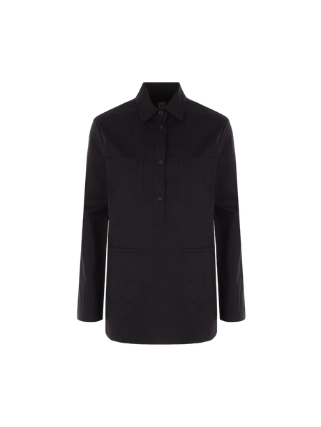 Organic Cotton Twill Shirt-TOTEME-JOHN JULIA