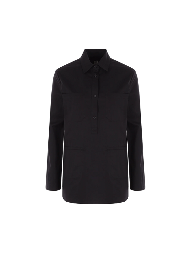 Organic Cotton Twill Shirt-TOTEME-JOHN JULIA