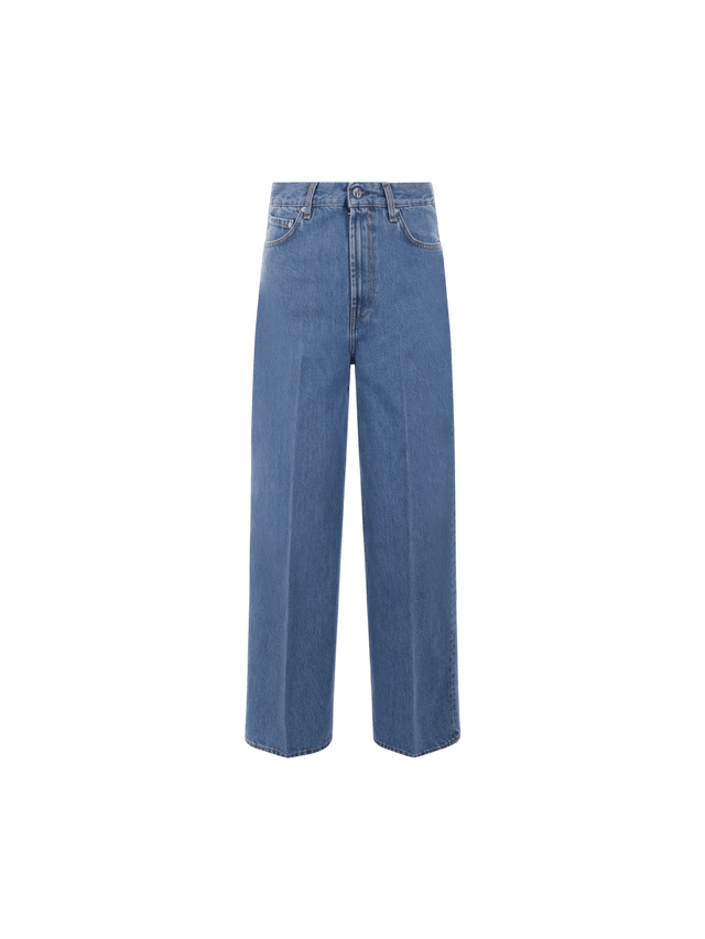 Organic Denim Wide-leg Jeans-TOTEME-JOHN JULIA