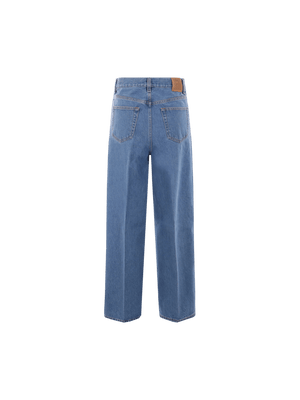 Organic Denim Wide-leg Jeans-TOTEME-JOHN JULIA