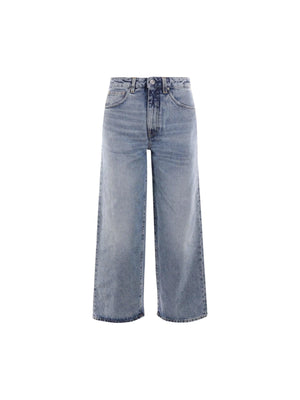 Organic Denim Wide-leg Jeans-TOTEME-JOHN JULIA