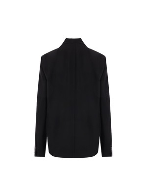 Single-breasted Grain De Poudre Jacket-TOTEME-JOHN JULIA