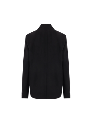 Single-breasted Grain De Poudre Jacket-TOTEME-JOHN JULIA