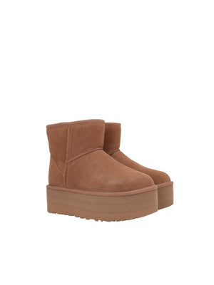 Classic Mini Suede Flatform Ankle Boots-UGG-JOHN JULIA