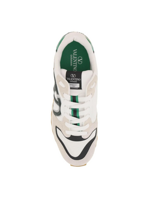 White and Green VLogo Pace Low-Top Sneakers VALENTINO GARAVANI JOHN JULIA.