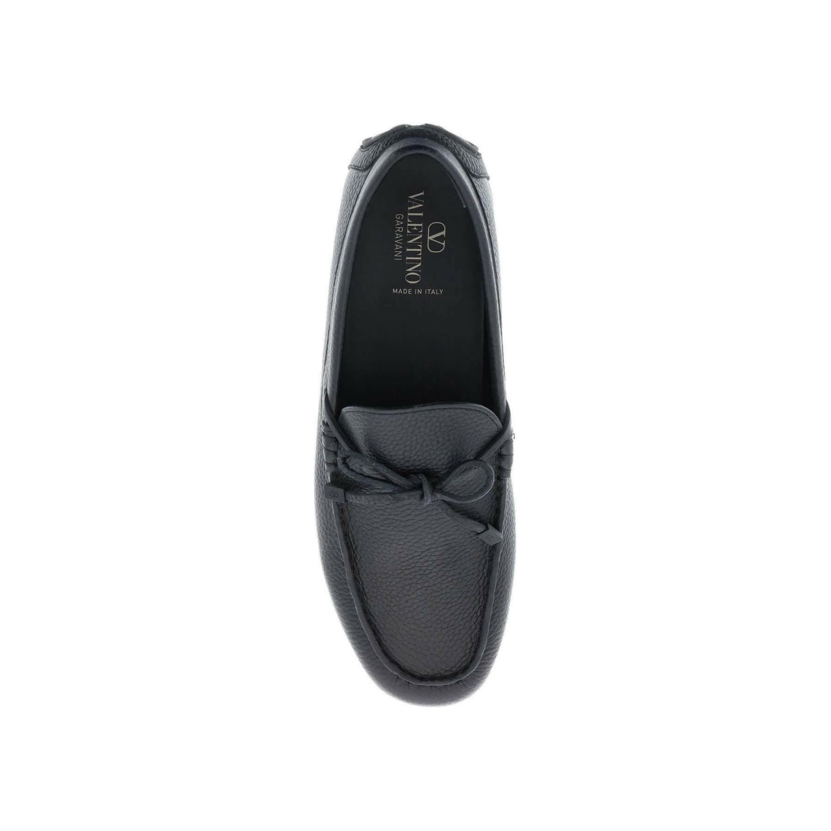 Black VLogo Signature Leather Loafers VALENTINO GARAVANI JOHN JULIA.