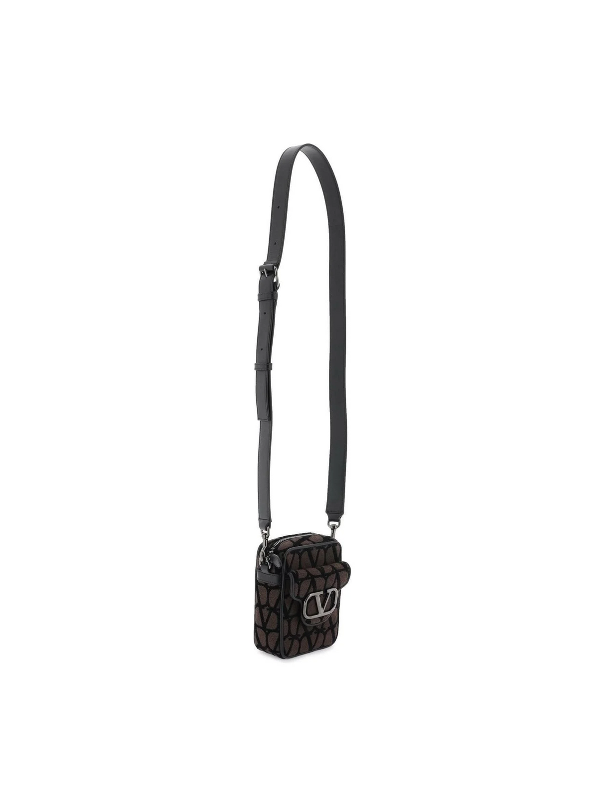 Black Brown Locò Toile Iconographe Crossbody Bag VALENTINO GARAVANI JOHN JULIA.