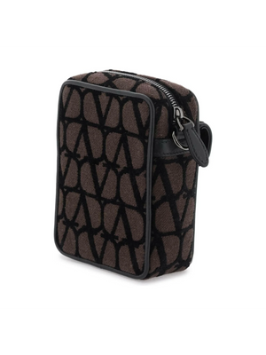 Black Brown Locò Toile Iconographe Crossbody Bag VALENTINO GARAVANI JOHN JULIA.