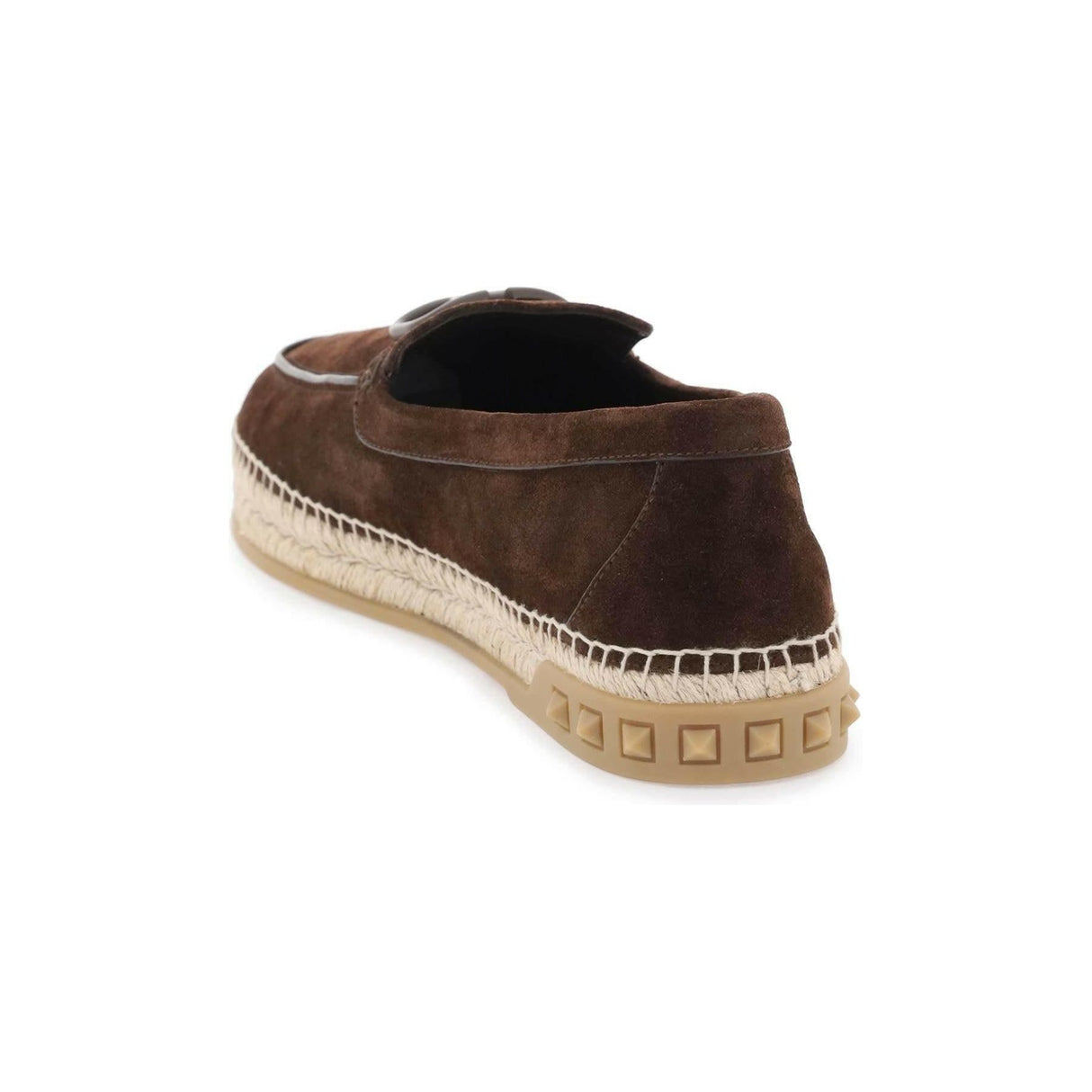 Brown VLogo Leisure Flows Suede Espadrilles VALENTINO GARAVANI JOHN JULIA.