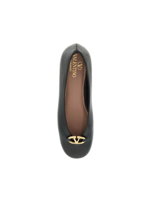 Calf Leather VLogo Ballet Flats.