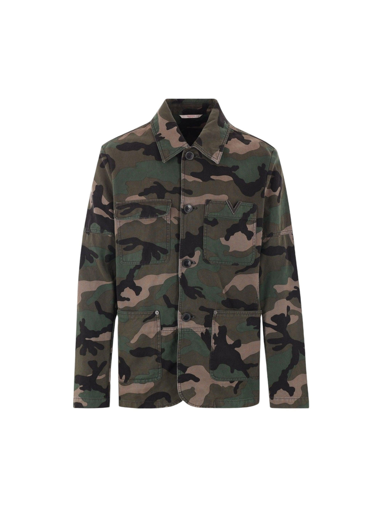 Camouflage Canvas Overshirt-VALENTINO GARAVANI-JOHN JULIA