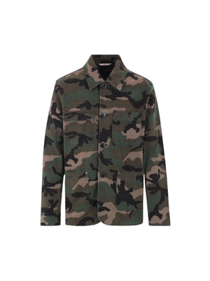 Camouflage Canvas Overshirt-VALENTINO GARAVANI-JOHN JULIA