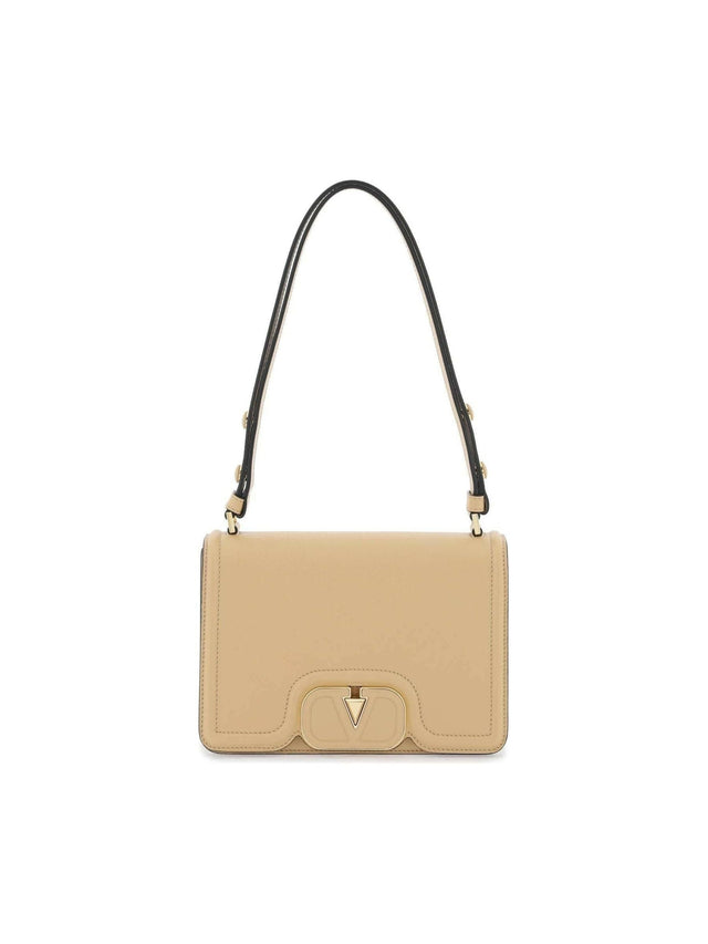 Cappuccino Garavani VLogo Shoulder Bag VALENTINO GARAVANI JOHN JULIA.