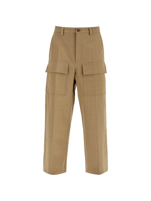 Cargo Canvas Pants In Italian Style