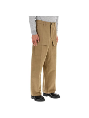 Cargo Canvas Pants In Italian Style