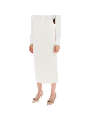 Compact Drap Midi Skirt.