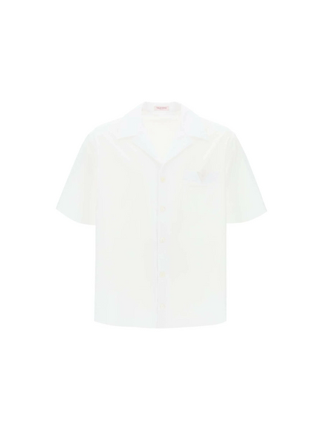 Bowling Print Cotton Shirt-Valentino Garavani-JOHN JULIA