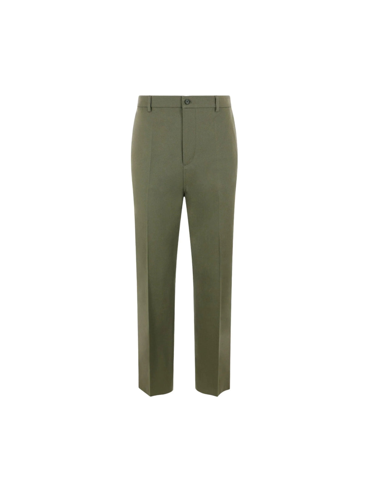 Straight-Leg Cotton Trousers-Valentino Garavani-JOHN JULIA